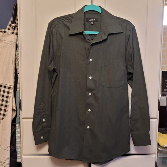 ๐2 for $30!๐ Forsyth Dark Green Stripe Button-Up Collar Shirt - Picture 2 of 7